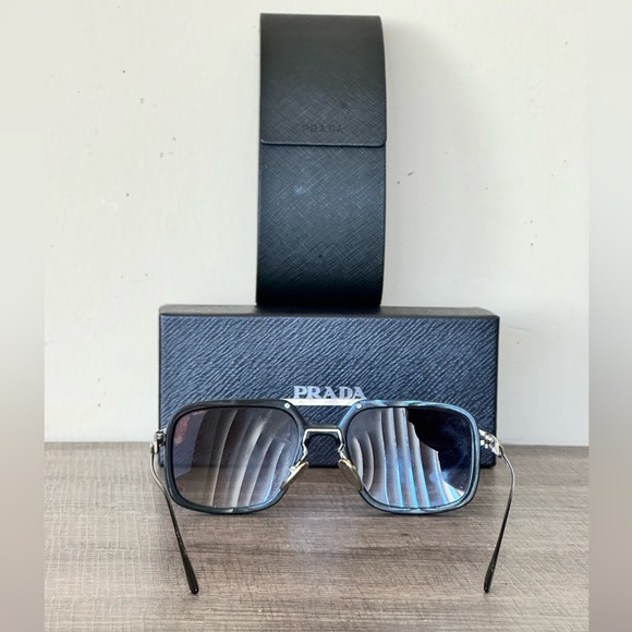 Prada Double-Bridged Rectangle Sunglasses - Picture 4 of 12